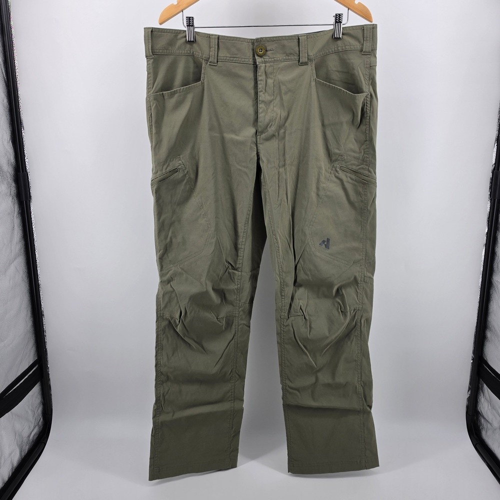 Eddie Bauer First Ascent Guide Pro Pants Mens 38x32 Olive Green Hiking Outdoor